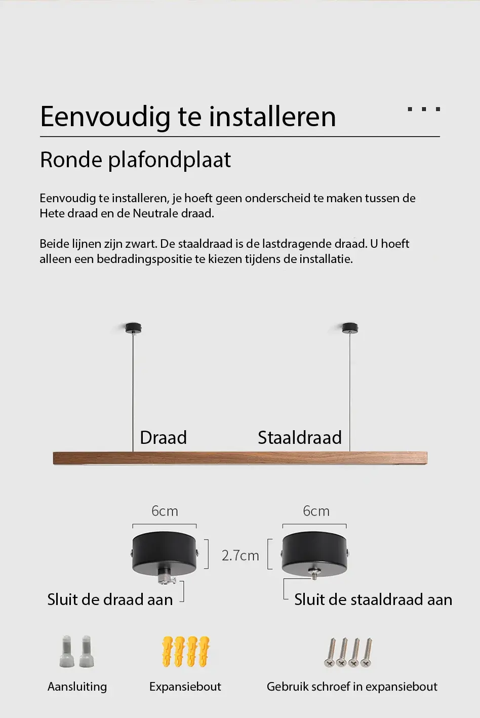 Houten hanglamp eettafel, langwerpig | Glød