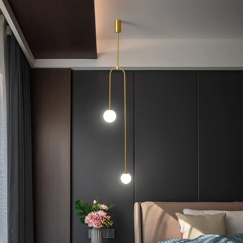 Hanglamp in de slaapkamer