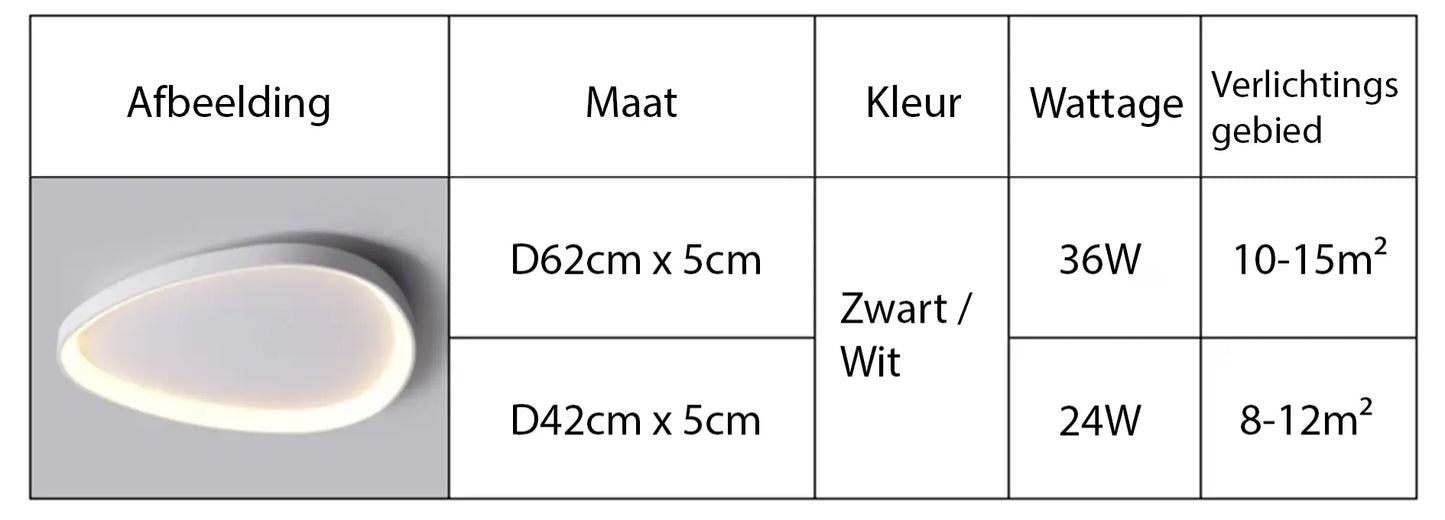 Moderne Deckenleuchte, schwarz und weiß