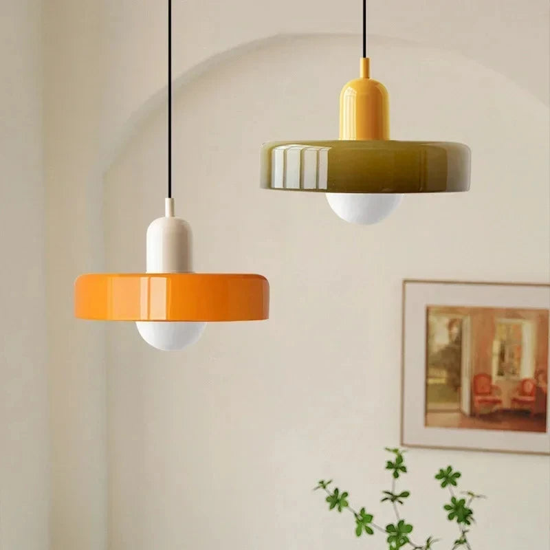 Retro hanglamp met glas | Fårverig