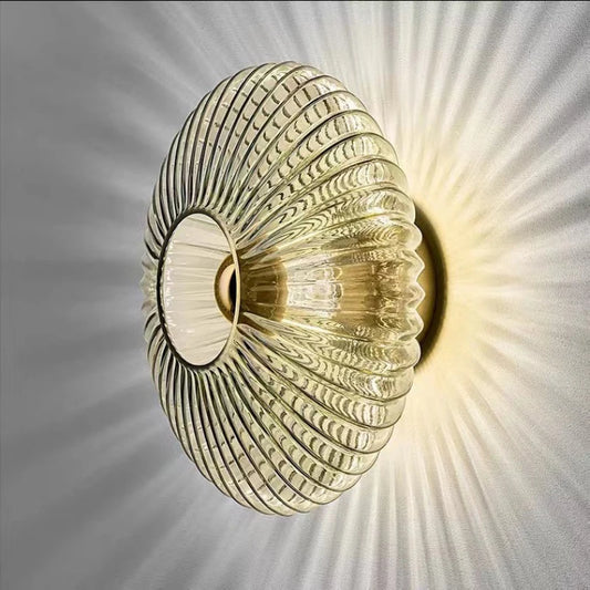 Ronde wandlamp van glas | Vitrum