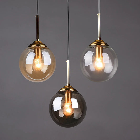 Hanglamp glas goud | Convexum