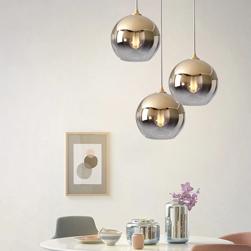 Hanglamp glas goud zilver of rosé goud | Luxara