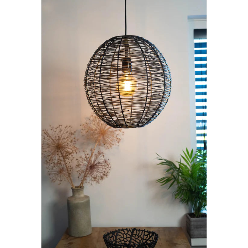 hanglamp zwart, hanglamp rotan, hanglamp keuken, hanglamp eetkamer, rotan lamp, hanglamp eettafel, hanglamp eettafel zwart