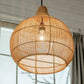 Rieten hanglamp zwart of beige in meerdere afmetingen | Rattan