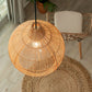 Rieten hanglamp zwart of beige in meerdere afmetingen | Rattan