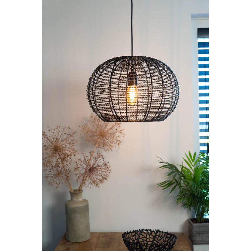 hanglamp zwart, hanglamp rotan, hanglamp keuken, hanglamp eetkamer, rotan lamp, hanglamp eettafel, hanglamp eettafel zwart, hanglamp industrieel