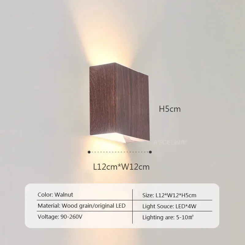 Wandlamp van licht of donker hout | Lignum