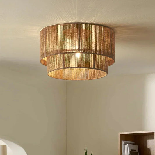 Plafondlamp van rattan tot Ø80 | Rattan