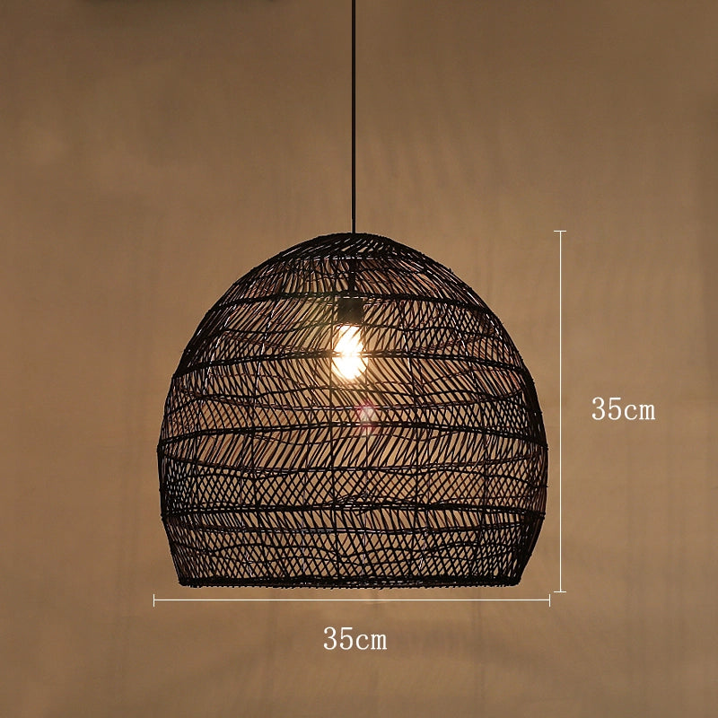 rieten hanglamp