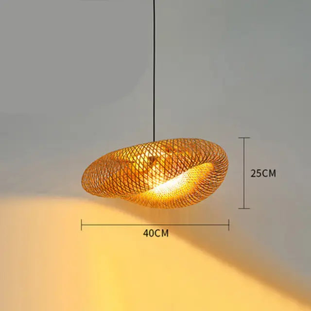 rieten hanglamp