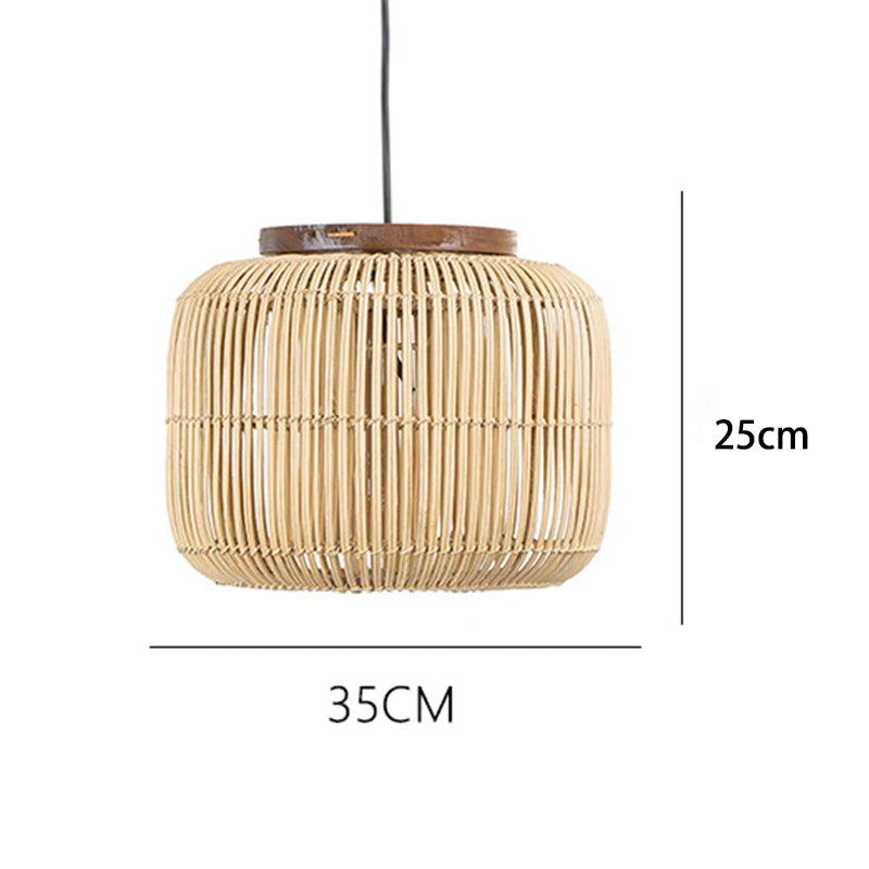 Hanglamp van riet in 2 kleuren | Rattan