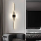 Langwerpige wandlamp in goud en zwart | Aurum