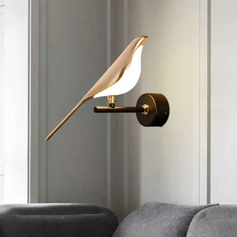 wandlamp vogel, wandlamp slaapkamer, moderne wandlamp