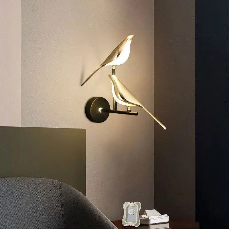 wandlamp vogel, wandlamp slaapkamer, moderne wandlamp