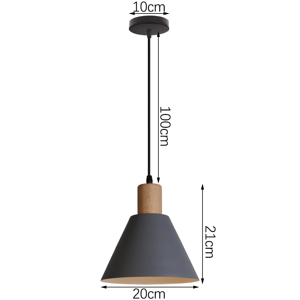 Scandinavische hanglamp grijs