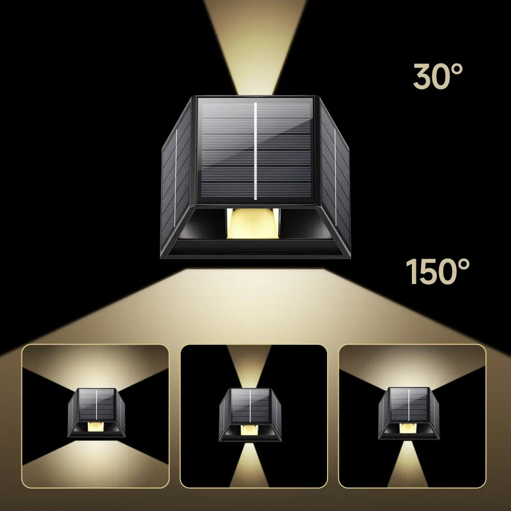 Solarwandleuchte draußen