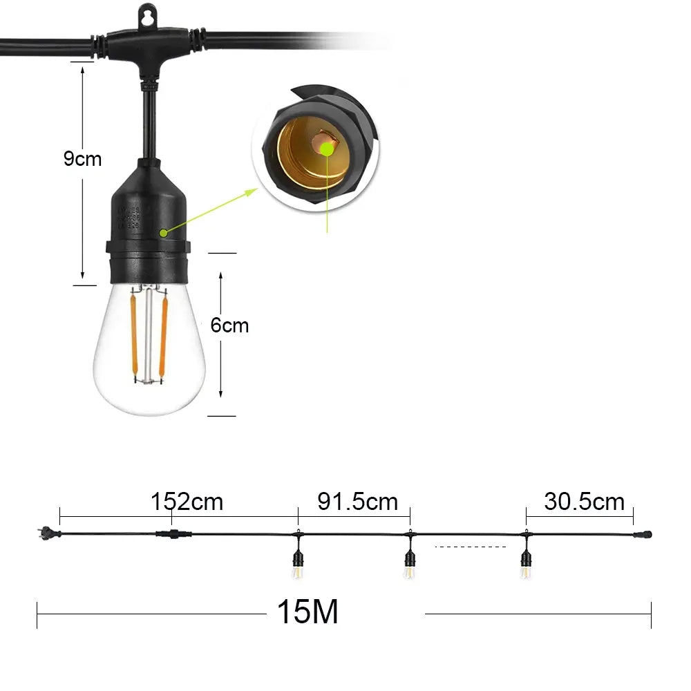 led lichtsnoer, led lichtslang, buitenlamp met stekker, tuinverlichting led